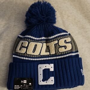 NFL Colts Blue and Gray Pom Hat